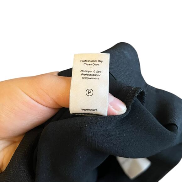 Cinq a Sept Brianne Slit-Leg Trousers High Rise Black Front Pintuck Pant Size 10 - Picture 11 of 14
